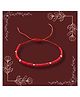 Darshraj Jewels 925 Sterling Silver Ball with Beads Thread Bracelet | Anklet - Red
