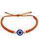 Darshraj Jewels 925 Sterling Silver Ball & Evil Eye Anklet | Bracelet Thread Nazariya - Orange