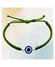 Darshraj Jewels 925 Sterling Silver Ball & Evil Eye Anklet | Bracelet Thread Nazariya - Green