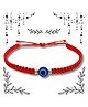 Darshraj Jewels 925 Sterling Silver Ball & Evil Eye Anklet | Bracelet Thread Nazariya - Red