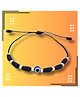 Darshraj Jewels 925 Sterling Silver Ball & Evil Eye 9 Knot Thread Anklet | Bracelet - Black