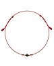 Darshraj Jewels 925 Sterling Silver Ball with Pyrite Stone Thread Bracelet - Red