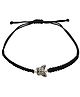 Darshraj Jewels 925 Sterling Silver Butterfly  Anklet | Bracelet | Thread Nazariya - Black