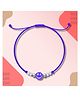 Darshraj Jewels 925 Sterling Silver Ball with Smile Beads Handmade Thread Bracelet | Anklet - Blue