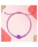 Darshraj Jewels 925 Sterling Silver Ball with Smile Beads Handmade Thread Bracelet | Anklet | Nazariya - Purple