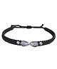 Darshraj Jewels 925 Sterling Silver Tilak Beads and Ball Handmade Thread Anklet and Bracelet - Black