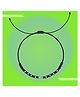 Darshraj Jewels 925 Sterling Silver Infinity & Ball Handmade Thread Anklet and Bracelet - Black