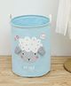 House of Quirk Round Laundry Basket Cute Cartoon Kids Nursery Hamper Boys Toy Storage Organizer Baby Laundry Hamper Nursery Bin Box Room Decoration-Blue Sheep