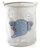 House of Quirk Round Laundry Basket Cute Cartoon Kids Nursery Hamper Boys Toy Storage Organizer Baby Laundry Hamper,Nursery Bin Box Room Decoration-Grey Elephant