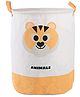 House of Quirk Round Laundry Basket Cute Cartoon Kids Nursery Hamper Boys Toy Storage Organizer Baby Laundry Hamper Nursery Bin Box Room Decoration-Tiger