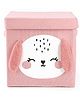 House of Quirk Storage Bins with Lid Foldable Clothing Storage Box case with Handle for Toy Books Closet Bedroom Home-Pink Puppy