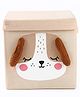 House of Quirk Storage Bins with Lid Foldable Clothing Storage Box case with Handle for Toy Books Closet Bedroom Home-Beige Puppy