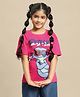 Kidsville Lilo & Stitch Featuring Half Sleeves Stitch Printed Tee - Pink