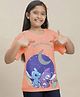 Kidsville Lilo & Stitch Featuring  Half Sleeves Characters Printed Tee - Peach