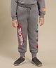 Kidsville Hot Wheels Text & Cars Printed Joggers - Grey