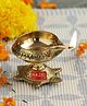 Hazel Kanchua Kuber Brass Tortoise Diya, Large, Golden