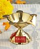 HAZEL New Punch Deevi Brass Diya Oil Lamp, Golden