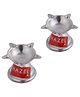 HAZEL Panchwati Diya for Puja | Stainless Steel Diva Table Deepak For Pooja | 5 Wati Wicks Oil Lamp Deep For Home Mandir Office Temple Pandol Pujan (5 x 3.5 cm), Set of 2