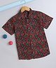 The Magic Wand Cotton Half Sleeves Abstract Printed Shirt - Maroon