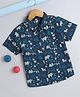 The Magic Wand Cotton Half Sleeves Abstract Printed Shirt - Blue