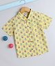 The Magic Wand Cotton Half Sleeves Abstract Motif Printed Shirt - Yellow