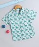 The Magic Wand Cotton Half Sleeves Dinosaur Motif Printed Shirt - Blue