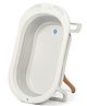 Babyhug Foldable Baby Bath Tub with Drain Plug - Grey| Compact Fold and Travel Friendly| Non-slip Base| Smooth Rounded Edges
