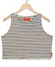 Olele Cotton Striped Crop Top - White & Blue