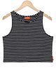 Olele Cotton Striped Crop Top - Black & White