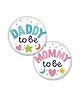 Zyozi Mommy To Be & Daddy To Be Badges For Baby Shower Decorations Item-Baby Shower Buttons Badges For Family (Pack Of 2)
