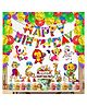 Zyozi  Jungle Theme Birthday Decorations Combo Set Banner, Balloons, CardStock MultiColor  - Pack Of 43