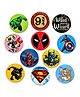 Zyozi Multicolour Cartoon Theme Birthday Badges  Tinplate Pin Badge For Birthday - Pack Of 11
