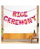 Zyozi Rice Ceremony Pink Banner - Baby Mukhe Bhaat Function Paper Banner