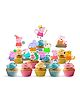 Zyozi Peppa Pig Cupcake Topper for Cartoon Theme Birthday Party Supplies MultiColor - Pack Of 10