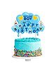 Zyozi Birthday Cake Toppers for Baby Boys Birthday Party Decorations