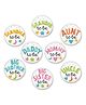 Zyozi Baby Shower Buttons Badges For Family, Tinplate Badge Pin MultiColor - Pack Of 8