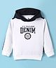 US Polo Assn Cotton Knit Full Sleeves Hooded Sweatshirt With Text Print - White