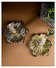 Rad Living Elysian Lotus Candle Stand - Set of 2 Golden and Silver