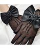 Tipy Tipy Tap Fullfinger Netted Bow Gloves - Black