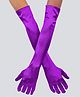 Tipy Tipy Tap Fullfinger Satin Elbow Length Gloves - Purple