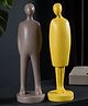 The Artment Refined Presence : The Art of Minimal Expression | Artifacts for Home Decor, Living Room, Showpiece - Yellow & Brown (Pack of 2)