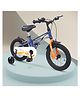R for Rabbit Tiny Toes Ryder 14T Bicycle for Kids Magnesium Frame Cycle with Training Wheels for 4 to 7 Years Baby Boys & Girls of Upto 40 Kgs Weight Capacity - 90% Installed (Blue Orange)