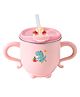 FunBlast Dinosaur Print Stainless Steel Milk Mug with Lid & Straw for Kids  200 ml Pink