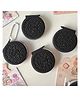Paper Moon Oreo Cookies Shaped Pocket Diary cum Keychain for Kids, 1pc - Brown