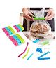 Paper Moon 12pcs Plastic Food Snack Bag Pouch Vacuum Clip Sealer - Multicolor