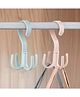 Paper Moon 4 PCS Multi-Function 360 Degree Rotatable 4 Claw Hook Hangers for Closet Organizer Clothes Hangers  - Multicolor
