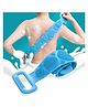 Paper Moon Silicone Body Back Scrubber, Double Side Bathing Brush Belt for Skin Deep Cleaning Massage, Dead Skin Removal Exfoliating Belt for Shower 1pc - Color May Vary