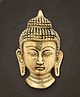 Bamboo Tree Jewels- Buddha Face Brass Wall Hanging Plate Gold & Black