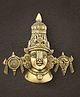 Bamboo Tree Jewels- Tirupati Balaji Brass Wall Hanging Plate Gold & Black