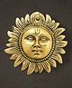 Bamboo Tree Jewels- Surya Dev Big Brass Wall Hanging Plate Gold & Black